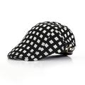 Men's Flat Cap Newsboy Cap White Yellow Polyester Travel Beach Outdoor Vacation Plaid Adjustable Fashion