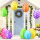 Rondom 3 Pcs Inflatable Easter Eggs Decorations Easter Inflatables Outdoor Decor Kids Toys Colorful Eggs Inflatable Easter Eggs Ornaments for Yard Lawn Garden Party (16 Inch 24 Inch)