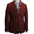 Men's Tweed Herringbone Blazer Jacket Vintage Office Plus Size Regular Tailored Fit Single Breasted Two-buttons ArmyGreen grey blue Black White Yellow 2024