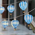 10 LED/20 LED Christmas Decoration Iron Art LED Hot Air Balloon String Lights, Indoor Battery Box String Lights, Christmas Decoration Small Colorful Light, Christmas Tree Pendant, Battery Powered