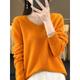 Women's Pullover Sweater Jumper V Neck Ribbed Knit Polyester Knitted Fall Winter Regular Outdoor Daily Going out Fashion Casual Soft Long Sleeve Solid Color Forest Green Cherry Red Red bean paste M L