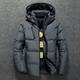 Men's Winter Coat Winter Jacket Down Jacket Quilted Jacket Pocket Office Career Date Casual Daily Outdoor Casual Sports Winter Solid / Plain Color Dark Grey Black Red Gray Puffer Jacket
