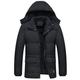 Men's Winter Coat Winter Jacket Puffer Jacket Quilted Jacket Camping Hiking Warm Winter Solid Color Bright Black Black Puffer Jacket