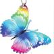 1pc Acrylic Butterfly Cross Pendant Auto Interior Accessories Christmas Tree Hanging Decoration Car Rear View Mirror Ornament Window Wall Decor With Chain