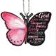 1pc Acrylic Butterfly Cross Pendant Auto Interior Accessories Christmas Tree Hanging Decoration Car Rear View Mirror Ornament Window Wall Decor With Chain