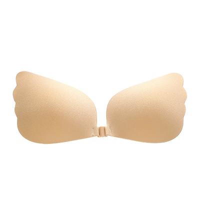 Women's Plus Size Bras Bralettes Adhesive Bra Strapless 3/4 Cup Solid Color Micro-elastic Breathable Push Up Invisible Wedding Party Party Evening Silica Gel 805-1 skin tone / 1 PC