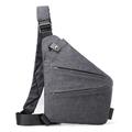 Men's Canvas Chest Bag Slung Sports Pockets Multi-function Single Shoulder Bag