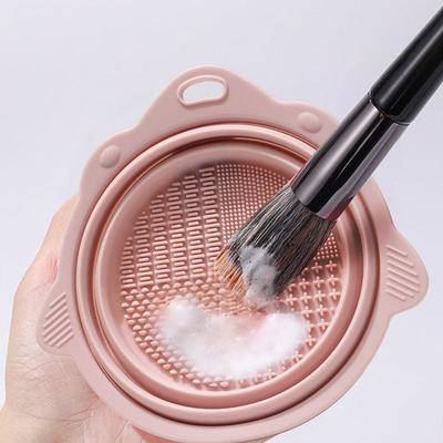 1PCS Makeup Brush Makeup Tool Cleaning Silicone Folding Bowl