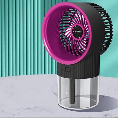 Desktop Mini Air Cooler Spray Small Fan Water Mist Cooling Fan USB Rechargeable Portable Air Conditioner Fan Air Humidifier