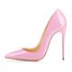 Women's Heels Wedding Shoes Pumps Dress Shoes Stilettos Wedding Party Office Solid Color Leopard Bridal Shoes Bridesmaid Shoes High Heel Stiletto Heel Pointed Toe Basic Classic Patent Leather Loafer