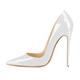 Women's Heels Wedding Shoes Pumps Dress Shoes Stilettos Wedding Party Office Solid Color Leopard Bridal Shoes Bridesmaid Shoes High Heel Stiletto Heel Pointed Toe Basic Classic Patent Leather Loafer