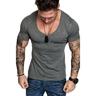 Men's T shirt Tee Tee Top Plain V Neck Summer Short Sleeve Clothing Apparel Muscle Esencial