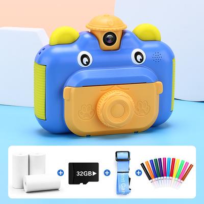 Kids Camera Instant Print Camera for Children 1080P HD Video Photo Camera Toys with 32GB Card Print Paper Color Pens Set Rechargeable Digital Camera for Kids