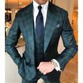 Green Men's Plaid Wedding Suits 3 Piece Plus Size Checkered Tailored Fit Single Breasted Two-buttons 2024