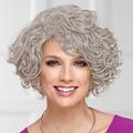 Meryl WhisperLite Wig Stylish Mid-Length Bob Wig with Face-Framing Layers Of Loose Barrel Curls / Multi-tonal Shades of Blonde Silver Brown and Red