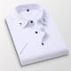 Men's Dress Shirt Button Up Shirt Collared Shirt Non Iron Shirt Black White Pink Short Sleeve Plain Standing Collar Summer Wedding Work Clothing Apparel Button-Down