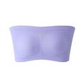 Seamless Bandeau Bra Plus Size Strapless Stretchy Tube Top Bra with Removable Pads for Women