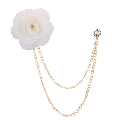 Men's Crystal Brooches Link / Chain Creative Flower Vertical / Gold bar Basic Fashion Classic Trendy Rock Brooch Jewelry Camel Assorted Color Pearl Pink For Party Wedding Engagement Promise Festival