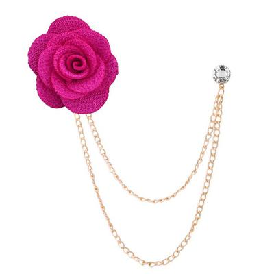 Men's Crystal Brooches Link / Chain Creative Flower Vertical / Gold bar Basic Fashion Classic Trendy Rock Brooch Jewelry Camel Assorted Color Pearl Pink For Party Wedding Engagement Promise Festival