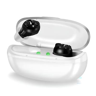 Rechargeable Mini Hearing Aids for Elderly - Inner Ear Sound Amplifier with Charging Case, Ideal for Hearing Loss