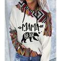 Women's Plus Size Hoodie Hoodie Sweatshirt Pullover Heart Leopard Cat Casual Sports Print Drawstring Black White Yellow Active Vintage Streetwear Hoodie Long Sleeve Without Lining Micro-elastic Fall