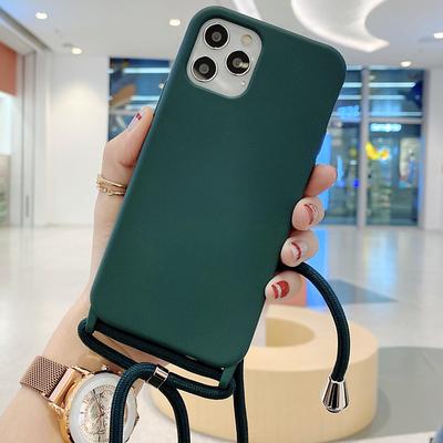 Colorful Silicone Lanyard Case for iPhone 16e 16 15 Pro Max Plus 14 13 12 11 Pro Max Mini X XR XS Max 8 7 Plus – Soft Touch, Full Body Protective, Crossbody Strap Father's Day Gifts