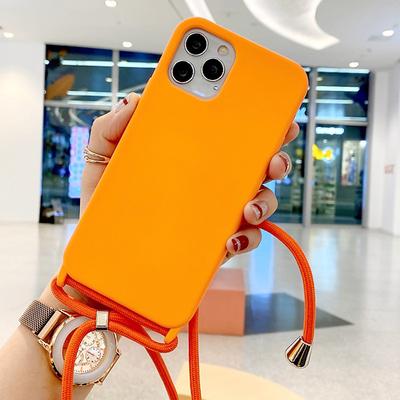 Colorful Silicone Lanyard Case for iPhone 16e 16 15 Pro Max Plus 14 13 12 11 Pro Max Mini X XR XS Max 8 7 Plus – Soft Touch, Full Body Protective, Crossbody Strap