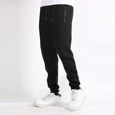 Men's Fleece Pants Sweatpants Joggers Trousers Drawstring Elastic Waist Straight Leg Plain Comfort Warm Casual Daily Holiday Sports Fashion Black Black Straight Leg Micro-elastic