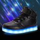 Unisex LED Shoes High Top Light Up Sneakers for Women Men Girls Boys USB Charging Halloween Street Dance Casual Daily Walking Shoes Luminous Bright White Black Blue Spring