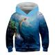 Kids Boys Girls Hoodie Pullover Cat Dinosaur Animal 3D Print Long Sleeve Kid Top Casual 2-12 Years Winter White Red Blue