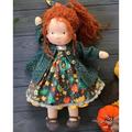 Cotton Body Waldorf Doll Doll Artist Handmade Mini Dress Up Doll Diy(Accessory bear not included)