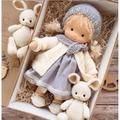 Cotton Body Waldorf Doll Doll Artist Handmade Mini Dress Up Doll Diy(Accessory bear not included)