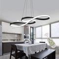 1-Light 75cm Acrylic Dimmable Pendant Light LED Chandelier Adjustable Note Design Modern for Home Livingroom Lighting ONLY DIMMABLE WITH REMOTE CONTROL