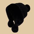 Thicken Bomber Hats New Style Women Fur Ball Plus Velvet Warm Hood Outdoor Winter Cold-Proof Fashion Cute Woolen Cap