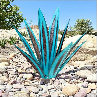 Tequila Rustic Sculpture, DIY Metal Agave Yard Art Plant, Rustic Hand Painted Metal Agave,Garden Yard Art Decoration Statue Home Decor for Yard Stakes,Garden Figurines,Outdoor Patio