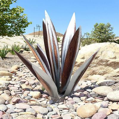 Tequila Rustic Sculpture, DIY Metal Agave Yard Art Plant, Rustic Hand Painted Metal Agave,Garden Yard Art Decoration Statue Home Decor for Yard Stakes,Garden Figurines,Outdoor Patio