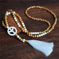 Necklace Long Necklace For Women's Street Birthday Party Beach Stone Wood Tassel