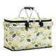 24L High Quality Picnic Insulated Folding Handle Picnic Basket Cooler Camping Picnic Basket -Grocery Basket- Laundry Basket -Market Basket-Insulated Strong Aluminum Frame basket Oxford Cloth