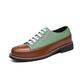 Men's Oxfords Retro Formal Shoes Leather Shoes Dress Shoes Walking Casual Daily Leather Comfortable Booties / Ankle Boots Loafer Dark Red Green Spring Fall