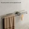 Bathroom Towel Bar Perforated Free Space Aluminum Towel Rack Extremely Simple Light Luxurious Towel Storage