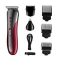 2023 New 3 In 1 Hair Trimmer Shaver Professional Electric Rechargeable Cordless Hair Clipper Beard Nose Ear Hair Trimmer Red Black for Barber Men