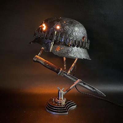 Table Lamp Desk Lamp Military Helmet Home Decor Loft Style Decoration Steampunk Vintage Style