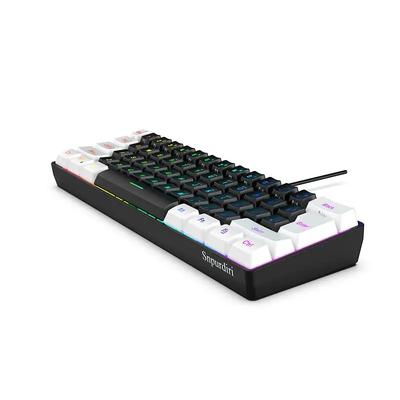 Wired Gaming Keyboard Small RGB Backlit Membrane Gaming Keyboard Ultra-Compact Mini Waterproof Keyboard For PC Computer Gamer