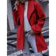 Women's Winter Long Coat Overcoat Fall Open Front Pea Coat Over Sized Windproof Warm Trench Coat Modern Style Casual Trendy Jacket Long Sleeve Black White Red Outerwear