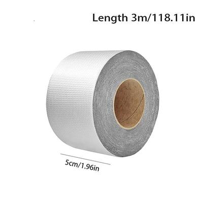 1 Roll Waterproof Tape High Temperature Resistance Aluminum Foil Thicken Butyl Tape Wall Pool Roof Crack Duct Repair Sealed Self Tape