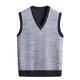 Men's Sweater Vest Knitwear Pullover Chunky Knit Regular Knitted Plaid V Neck Keep Warm Modern Contemporary Daily Wear Going out Clothing Apparel Fall Winter Black White M L XL