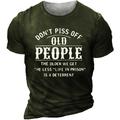 Do N'T Piss Off Old People The Older We Get Less Life In Prison A Deterrent Mens 3D Shirt For Birthday Grey Summer Cotton Letter Light Tee Graphic Men'S Polyester Vintage Basic Short Sleeve
