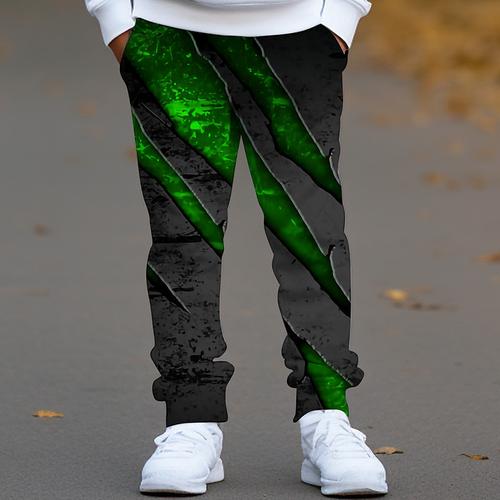 Boys 3D Graphic Pants Fall Winter Active Streetwear 3D Print Kids 3-12 Years Outdoor Sport Casual Regular Fit
