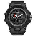 SMAEL Men Sports Watches Dual Display Analog Digital LED Electronic Quartz Wristwatches Waterproof Swimming Military Watch