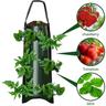 Hanging Strawberry Grow Bag, Strawberry Grow Bag With 8 Holes For Strawberry Tomato And Pepper Upside Down Tomato Grow Bag, Vegetable Grow Bag, Gardening Supplies